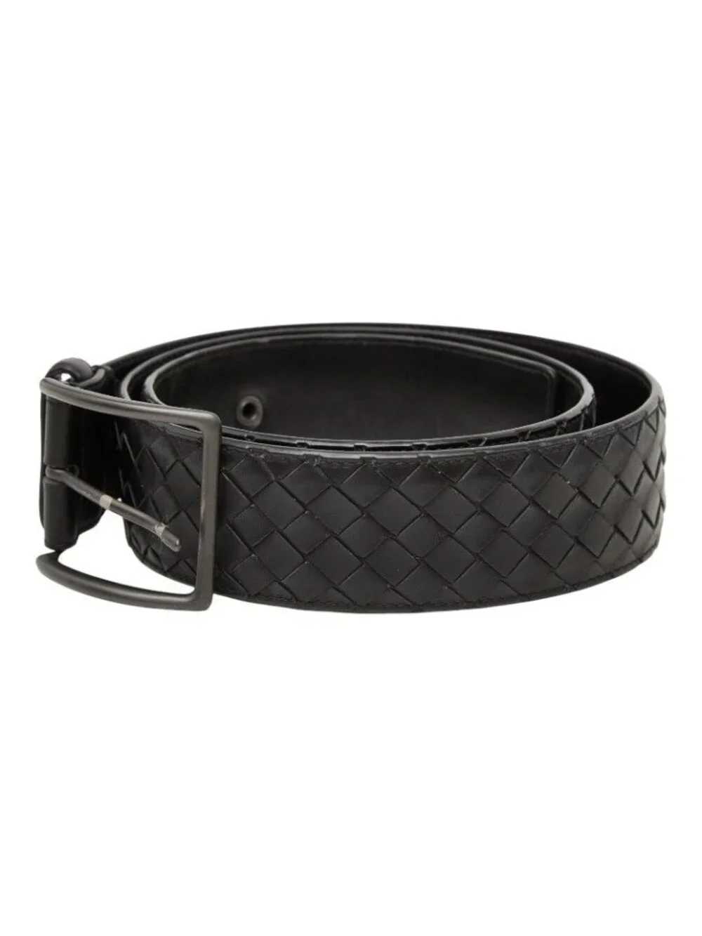 Bottega Veneta Intrecciato Belt 95 38 Black Leather